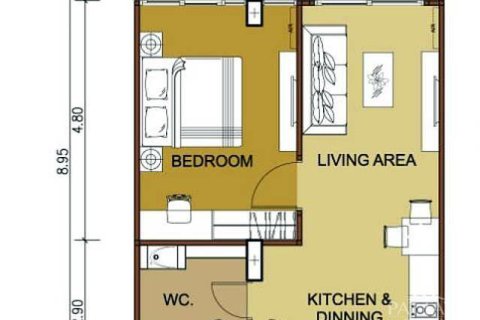 Condo sur Jomtien Beach, Pattaya, Thaïlande, 1 chambre № 243017