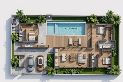 Villa in Hua Hin, Thailand 3 Schlafzimmer № 241570 - Foto 7