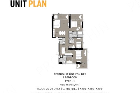 Apartment in Hua Hin, Thailand 3 bedrooms № 254760 - photo 14
