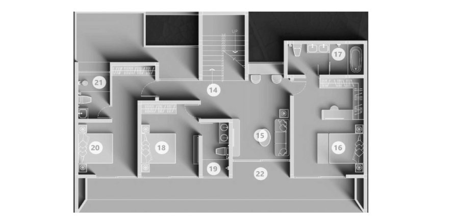 Villa floor plan «4BR-54», 4 bedrooms in Clover Residence – Luxe Zone Phase III