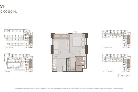 Eigentumswohnung in Thonburi, Bangkok, Thailand, 1 Schlafzimmer № 234298 - Foto 10