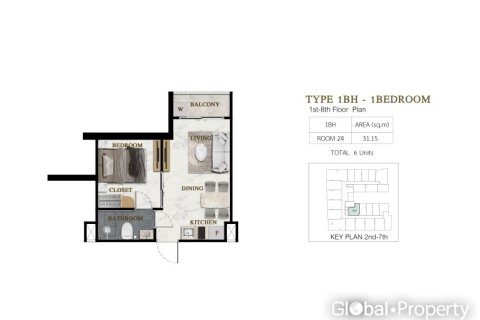 Condo in Pattaya, Thailand, 1 bedroom  № 234178 - photo 19