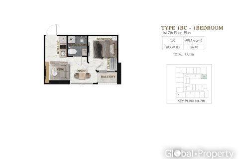 Condo in Pattaya, Thailand, 1 bedroom  № 234178 - photo 14