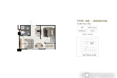 Condo in Pattaya, Thailand, 1 bedroom  № 234178 - photo 13