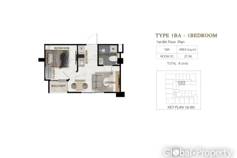 Condo in Pattaya, Thailand, 1 bedroom  № 234178 - photo 12