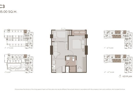 Eigentumswohnung in Thonburi, Bangkok, Thailand, 1 Schlafzimmer № 234299 - Foto 24