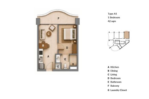 Кондоминиум с 2 спальнями в Паттайе, Таиланд № 250999 - фото 22