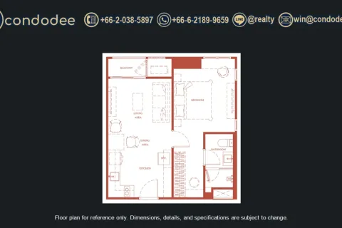 Eigentumswohnung in Bangkok, Thailand, 1 Schlafzimmer № 251062 - Foto 6
