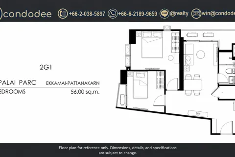 Eigentumswohnung in Ratchathewi, Bangkok, Thailand, 2 Schlafzimmer  № 234321 - Foto 6