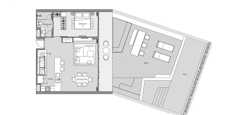 Apartment floor plan «3BR-20», 3 bedrooms in Laguna Lakelands Waterside Residences