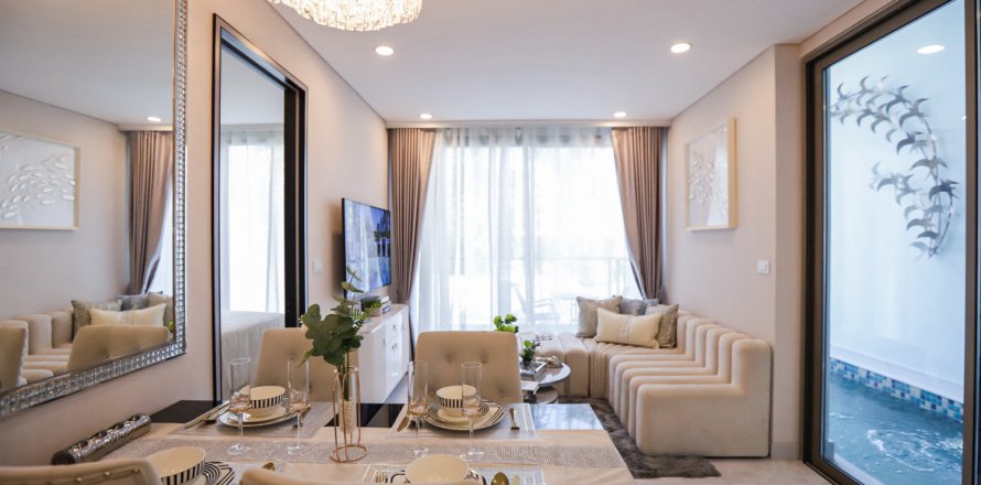 อพาร์ตเมนต์ในพัทยา, ประเทศไทย 1 ห้องนอน № 123236