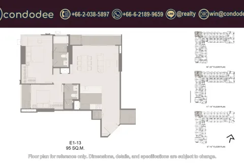 Eigentumswohnung in Bangkok, Thailand, 2 Schlafzimmer  № 234336 - Foto 4