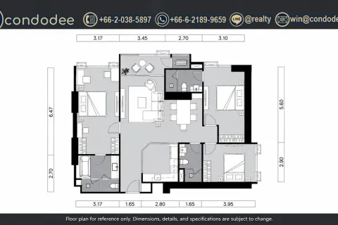Condo in Sathon, Bangkok, Thailand, 3 bedrooms  № 201181 - photo 27