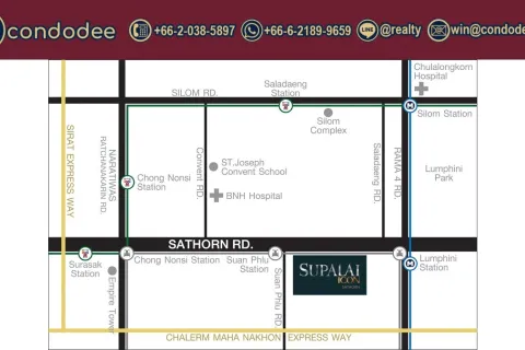 Condo in Sathon, Bangkok, Thailand, 3 bedrooms  № 201181 - photo 22