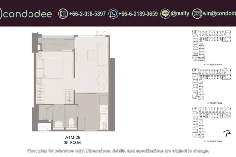 Eigentumswohnung in Khlong San, Bangkok, Thailand, 1 Schlafzimmer  № 234327 - Foto 4