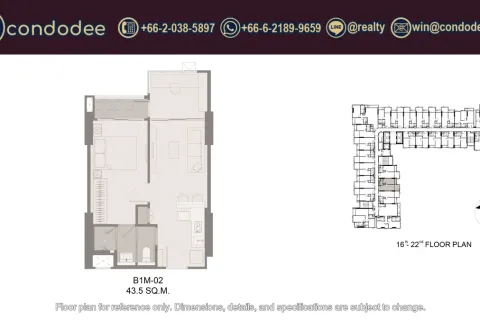 Eigentumswohnung in Khlong San, Bangkok, Thailand, 1 Schlafzimmer  № 234334 - Foto 7