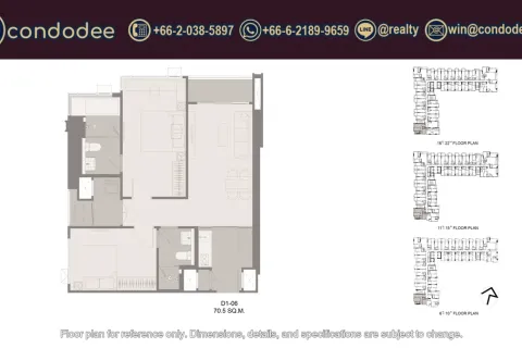 Condo in Bangkok, Thailand, 2 bedrooms  № 234335 - photo 7