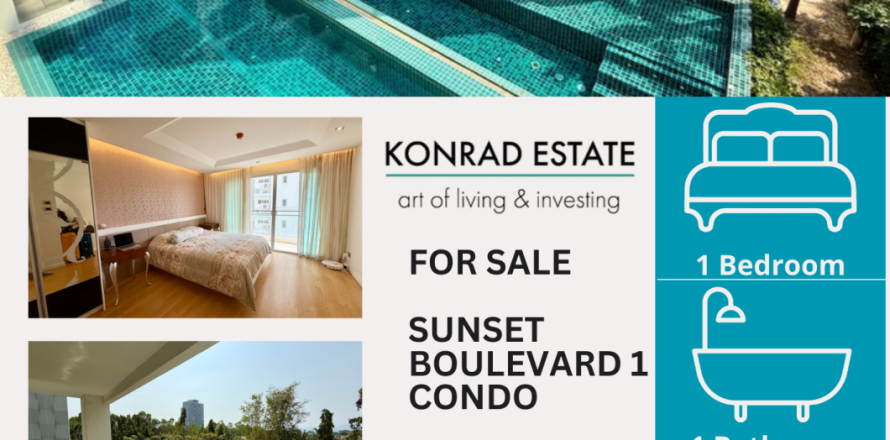 Estudio en el condominio en Pattaya, Tailandia № 170335