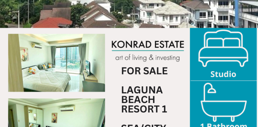 Estudio en el condominio en Pattaya, Tailandia № 146364