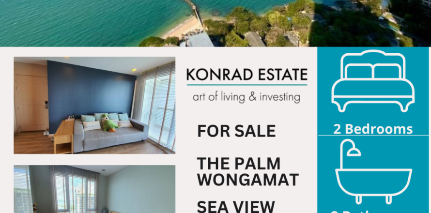 Condominio de 2 dormitorios en Pattaya, Tailandia № 150381
