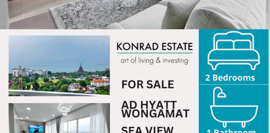 Condominio de 2 dormitorios en Pattaya, Tailandia № 151027