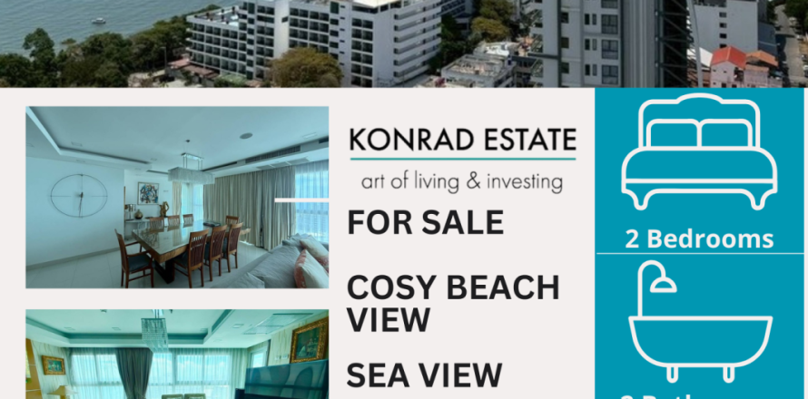 Condo à Pattaya, Thaïlande, 2 chambres № 158853