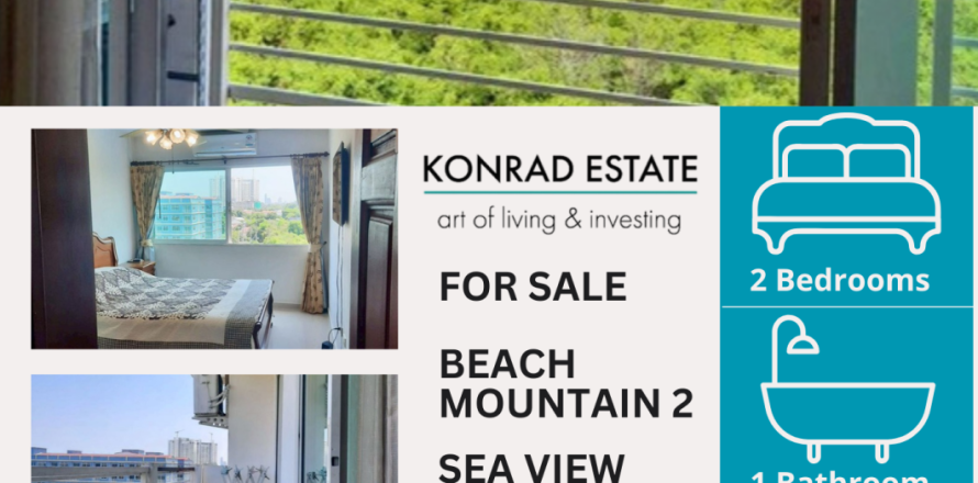 Condo in Pattaya, Thailand, 2 bedrooms  № 162329