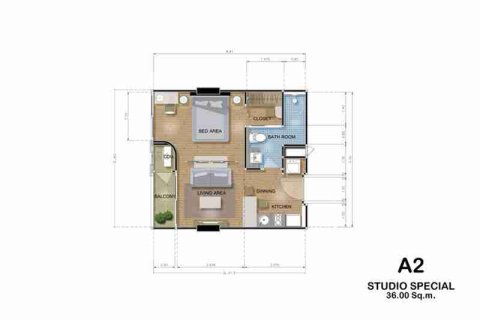 Condominio de 1 dormitorio en Pattaya, Tailandia № 208932 - foto 8