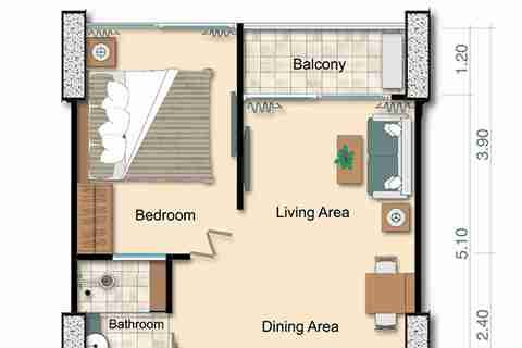 Condominio de 1 dormitorio en Pattaya, Tailandia № 208934 - foto 9