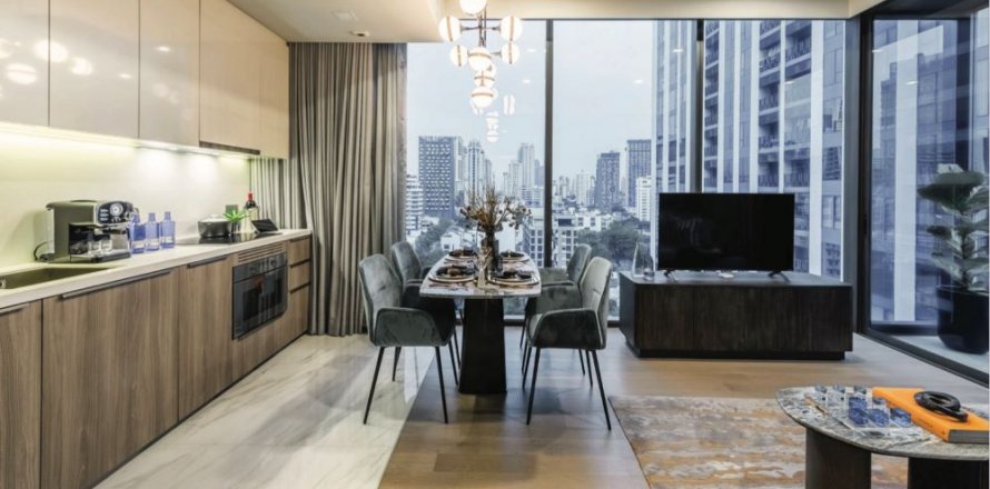 Condominio de 2 dormitorios en Khlong Toei, Bangkok, Tailandia № 133833