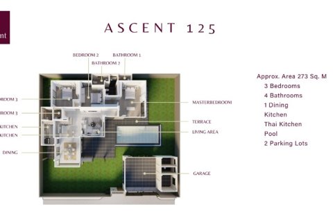 Chalet de 3 dormitorios en Bang Lamung, Tailandia № 165511 - foto 7