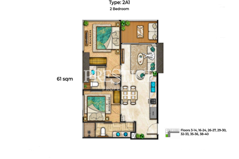 Condo in Pattaya, Thailand, 2 bedrooms № 197796 - photo 12