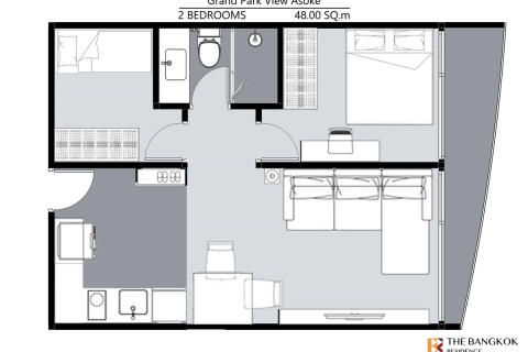 Condominio de 2 dormitorios en Bangkok, Tailandia № 186393 - foto 10