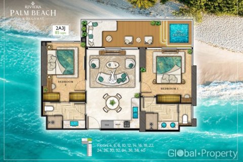 Condominio de 2 dormitorios en Pattaya, Tailandia № 163954 - foto 27