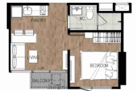 Condominio de 1 dormitorio en Bangkok, Tailandia № 208765 - foto 7