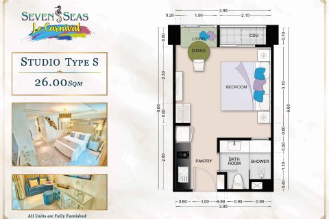 Condominio de 1 dormitorio en Jomtien Beach, Pattaya, Tailandia № 203616 - foto 19