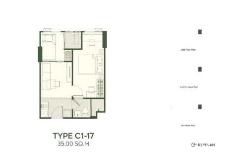 Condominio de 1 dormitorio en Phaya Thai, Bangkok, Tailandia № 170091 - foto 13