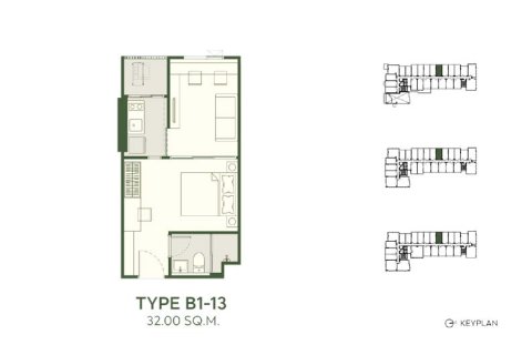 Condominio de 1 dormitorio en Phaya Thai, Bangkok, Tailandia № 170092 - foto 13