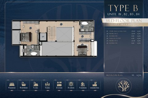 Villa auf Jomtien Beach, Pattaya, Thailand 4 Schlafzimmer № 170094 - Foto 17