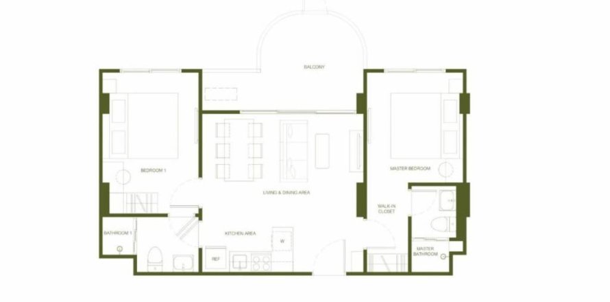 Eigentumswohnung in Phuket, Thailand, 2 Schlafzimmer № 158761