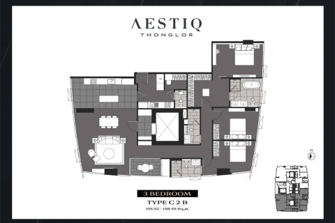 Condominio de 3 dormitorios en Bangkok, Tailandia № 165639 - foto 13