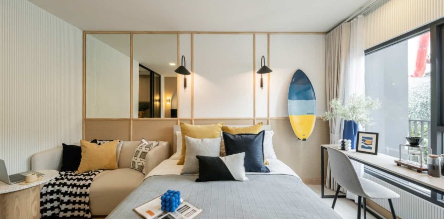 Condominio de 1 dormitorio en Thonburi, Bangkok, Tailandia № 166724