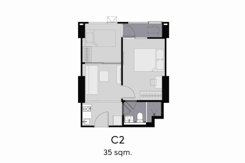 Condominio de 1 dormitorio en Bangkok, Tailandia № 208807 - foto 9