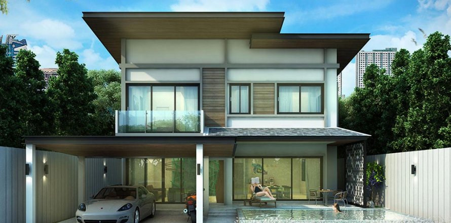 Кондоминиум с 3 спальнями в Чонбури, Таиланд в Zensiri Midtown Villas № 75417
