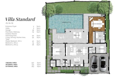 Villa in Phuket, Thailand 3 Schlafzimmer № 165716 - Foto 8