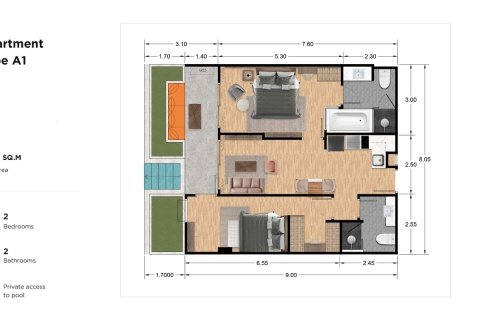 Condominio de 2 dormitorios en Rawai, Tailandia № 222696 - foto 15