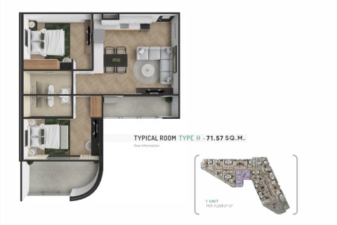 Condominio de 1 dormitorio en Bang Tao, Tailandia № 165422 - foto 15