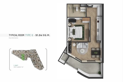 Condominio de 1 dormitorio en Bang Tao, Tailandia № 165423 - foto 12
