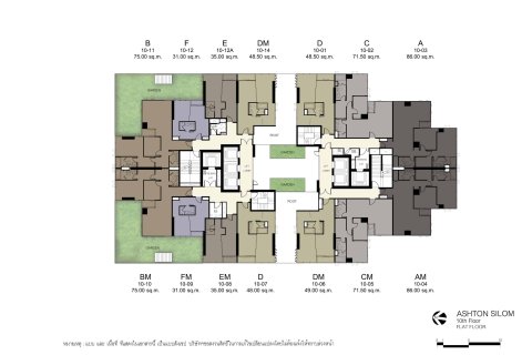Condominio de 2 dormitorios en Sathon, Bangkok, Tailandia № 166402 - foto 14