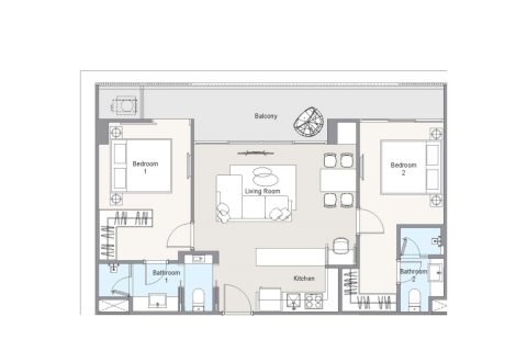 Condo in Bang Tao, Thailand, 2 bedrooms  № 165569 - photo 13